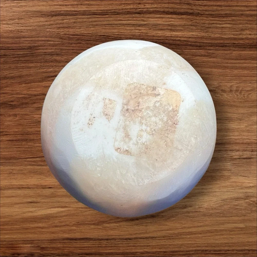 Egyptian Alabaster/marble Onyx Stone Vase‎ Lid And Serving Tray  VTG Collectible